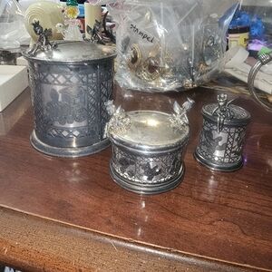 Lunt EP Brass C-221 Silver Set Of Three